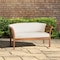Alaterre Furniture Stamford Eucalyptus Wood Outdoor Bench with Cushions ANSF02EBO - alternate 2